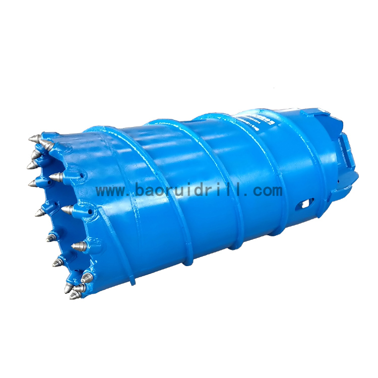 Piling Drill Rig Tools Hard Rock Core Barrel With Bullet Teeth Drilling