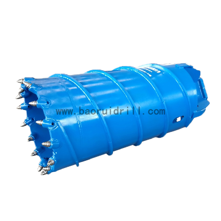 Hard Rock Drilling Core Barrel with Round Shank Chisel Foundation Piling with Bullet Teeth for Rock Drilling Rigs